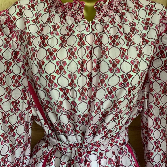 Me+Em pink brocade belted tiered dress. U.K. 16 worn once like new - Picture 2 of 16